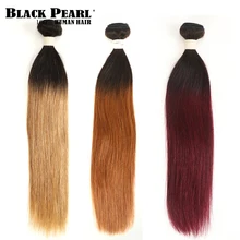 

2 Tone Color Ombre Brazilian Straight Hair Bundles 1/3/4 Pcs Non Remy 100% Human Hair Bundles T1B/27# T1B/30# T1B/99J#