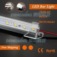 5 шт. 0,5 м 7020 светодиодная твердая лента 50 см люсис привело свет бар 12 В постоянного тока U алюминиевый профиль оболочки Дома кухни под шкаф освещение трубки