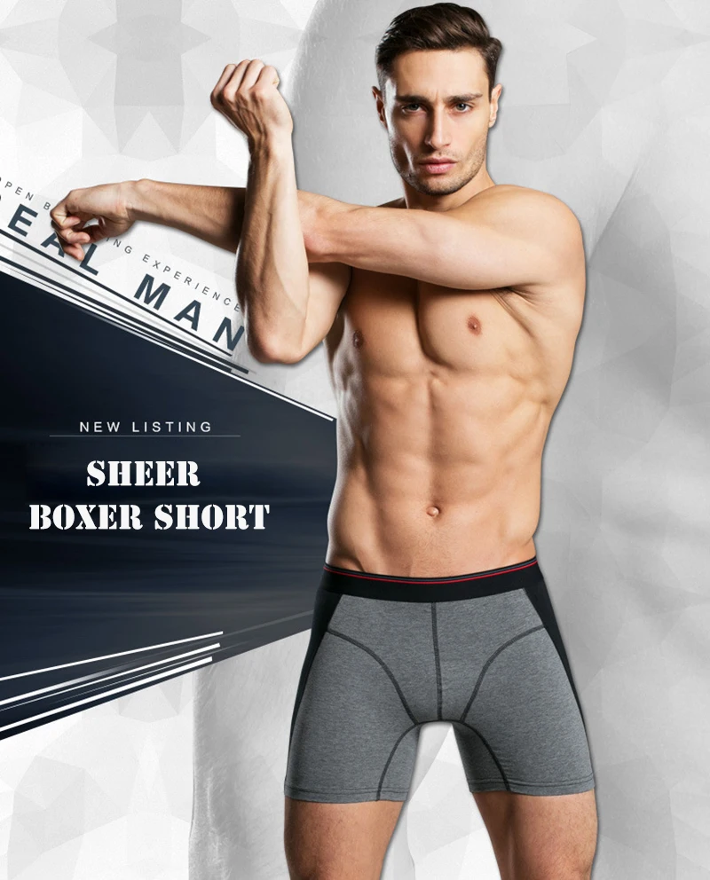 Men Trunks Winter Underwear Cotton Long Boxers For Men Male Panties Mens Sheer Boxers Klein Men Calzoncillos Hombre Cueca Boxers01