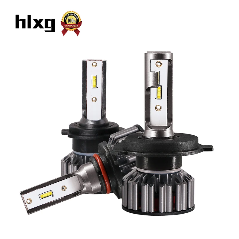 HLXG H7 H1 H3 9005 HB3 светодиодный 9006 HB4 Мини h4 alta y baja головной светильник 72W фары для 6000K