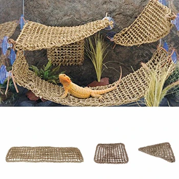 

Reptile Platform Hammock Lizard Lounger Hammocks Geckos Hanging Net Tank Decor