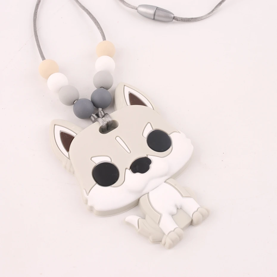 

Let's make Huskies Unicorn Silicone Cartoon Pendant Nursing Necklace Teething Fashion Decorative Jewelry Soothe The Toothache