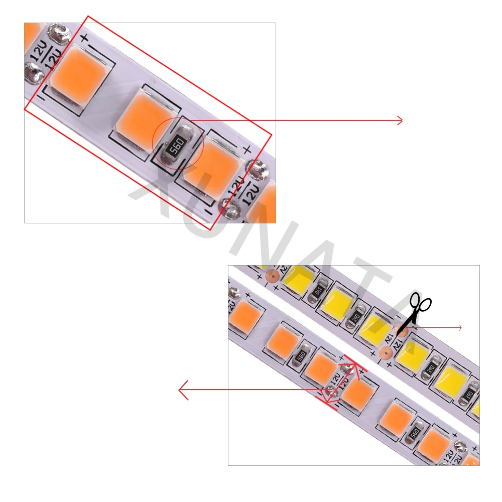 XUNATA 5 м 12 в 600 светодиодный SMD5054 светодиодный полосы светильник Водонепроницаемый высокое Яркость гибкий светодиодный лента для украшения