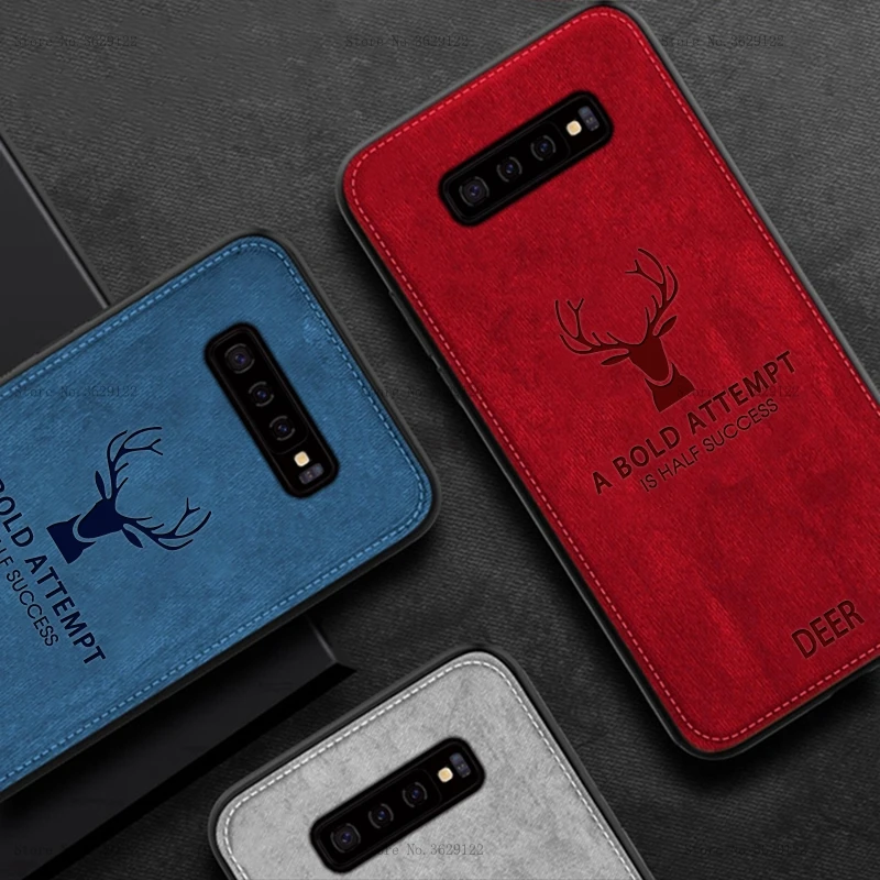 

Silm Silicone Case For Samsung Galaxy S10 S8 S9 Plus S10e Note 8 9 A9 A7 A8 A6 Plus 2018 Fabric Cloth Texture Soft Cover Case