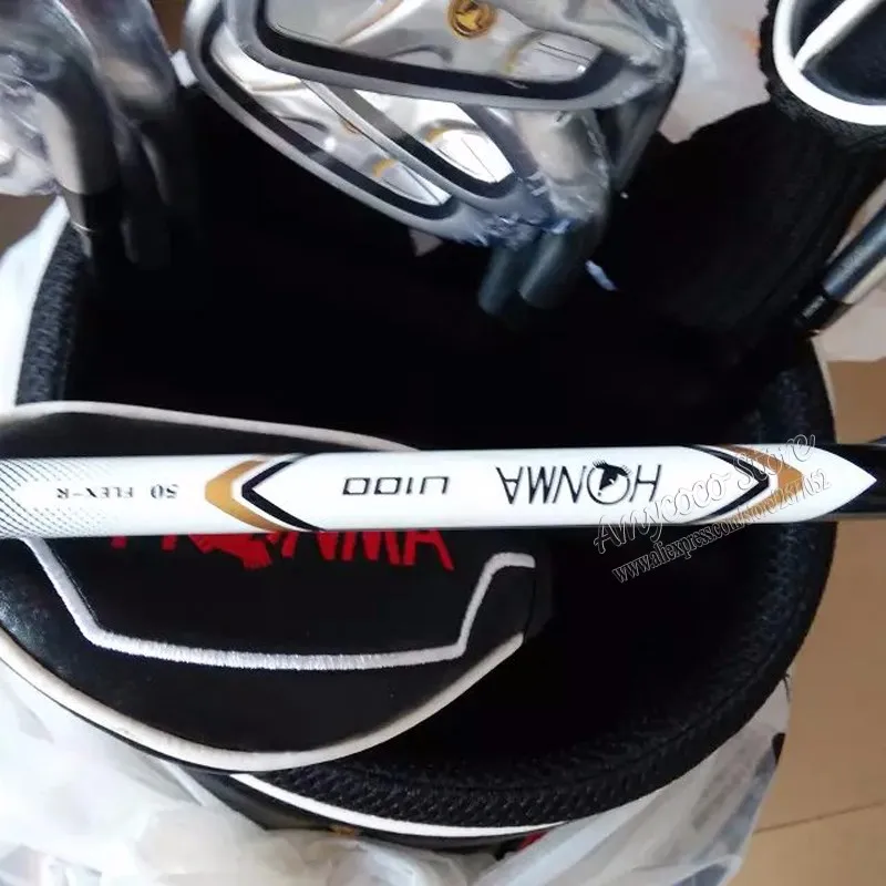 Хонма U100 полные клубы установить драйвер+ 3/5 fairway wood+ утюги+ клюшки графитовая клюшка для гольфа Шлем клюшки для гольфа