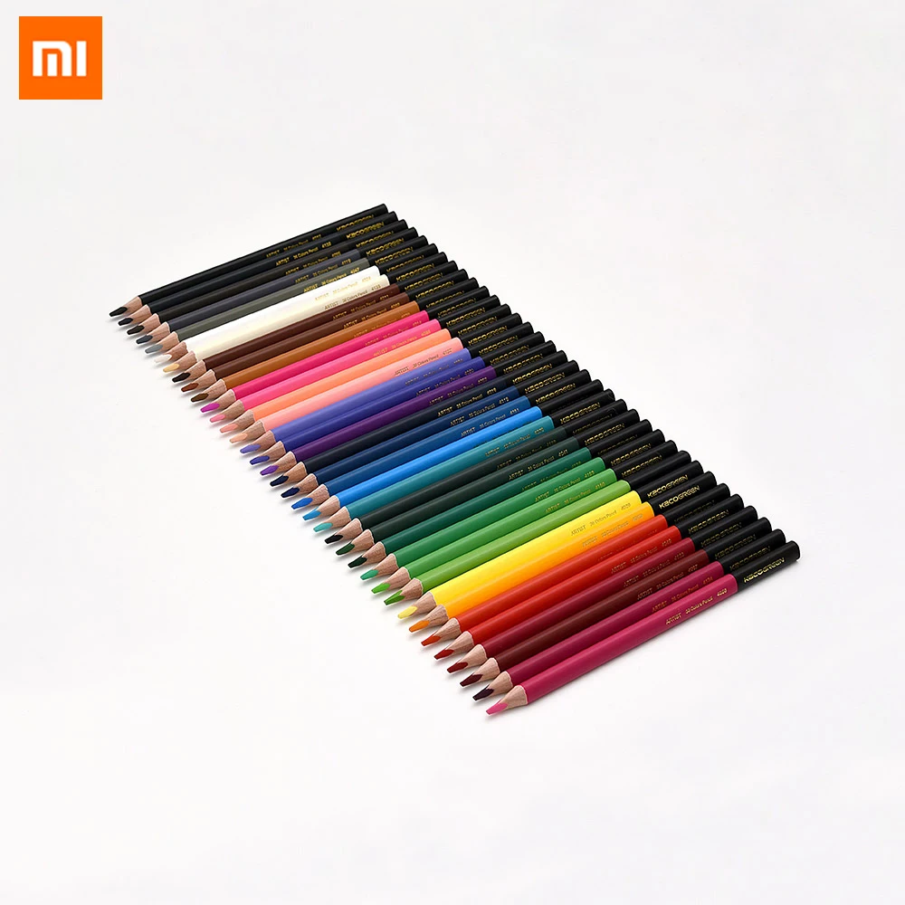 

36Pcs Xiaomi Mijia KACOGREEN ARTIST Colored pencils 36 Colorful Bold core Drawing Pencil Smooth Set 4.0MM for Artist Student