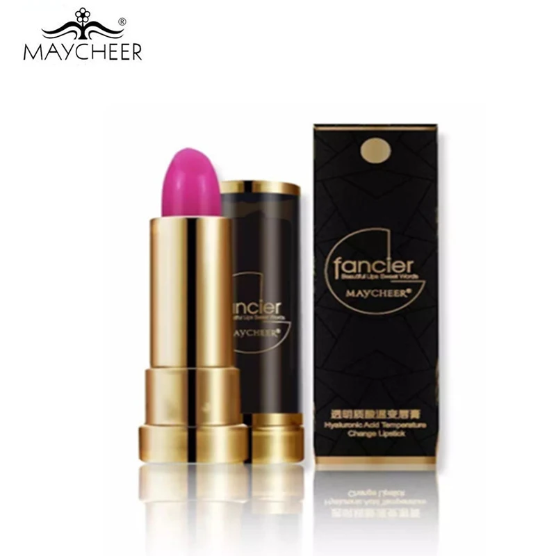 

MAYCHEER Brand Hyaluronic acid temperature change color Lipstick lipstick Persistent Moisturizing Moist lasting non decolorizing