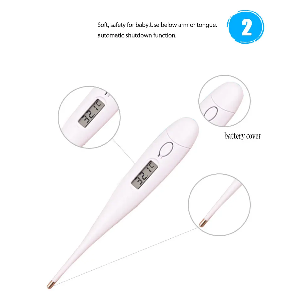Детские Цифровой ЖК-дисплей термометр Детские Температура инструменты измерения Househould электронный термометр младенца тела лихорадка уход