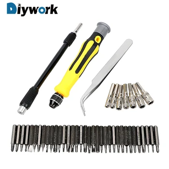 

DIYWORK 45 IN 1 Screwdriver Set Disassemble Kit Multi-functional Combination Tools Multi Tool Precise Manual Tool