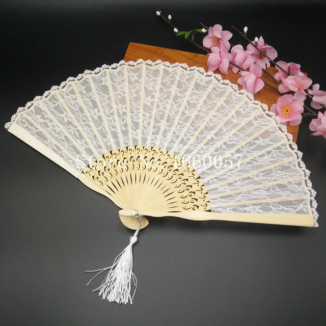 Wedding Favors Gift Spanish Victorian White Lace Hand Folding Fan Wedding Favors Gift Spanish Victorian White Lace Hand Folding Fan Pocket Bride Party