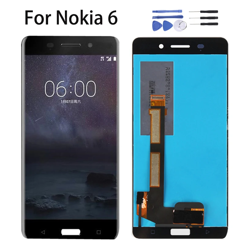 Оригинальный ЖК дисплей 5 &quotдля Nokia 6 2017 Nokia6 N6 TA 1000 1003 1021 1025 1033 1039 экран панель