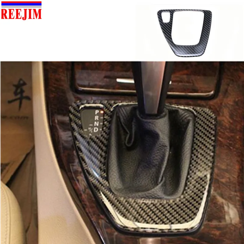 

REEJIM Carbon Fiber Trim Gear Cover Sticker For BMW E90 3 Series Car Styling