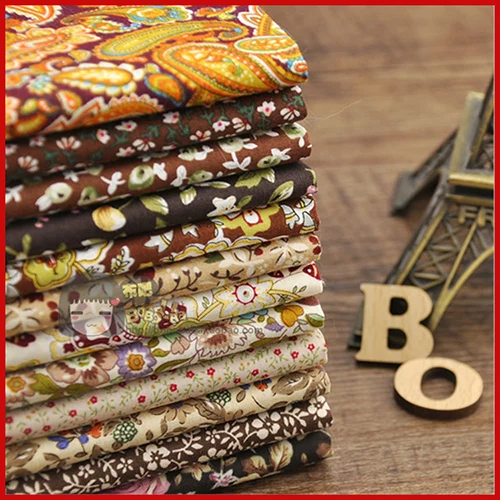 

SMTA Cotton fabric the cloth Patchwork Fabrics by the meter Fabric for needlework for furniture Brown elegant 50*145cm