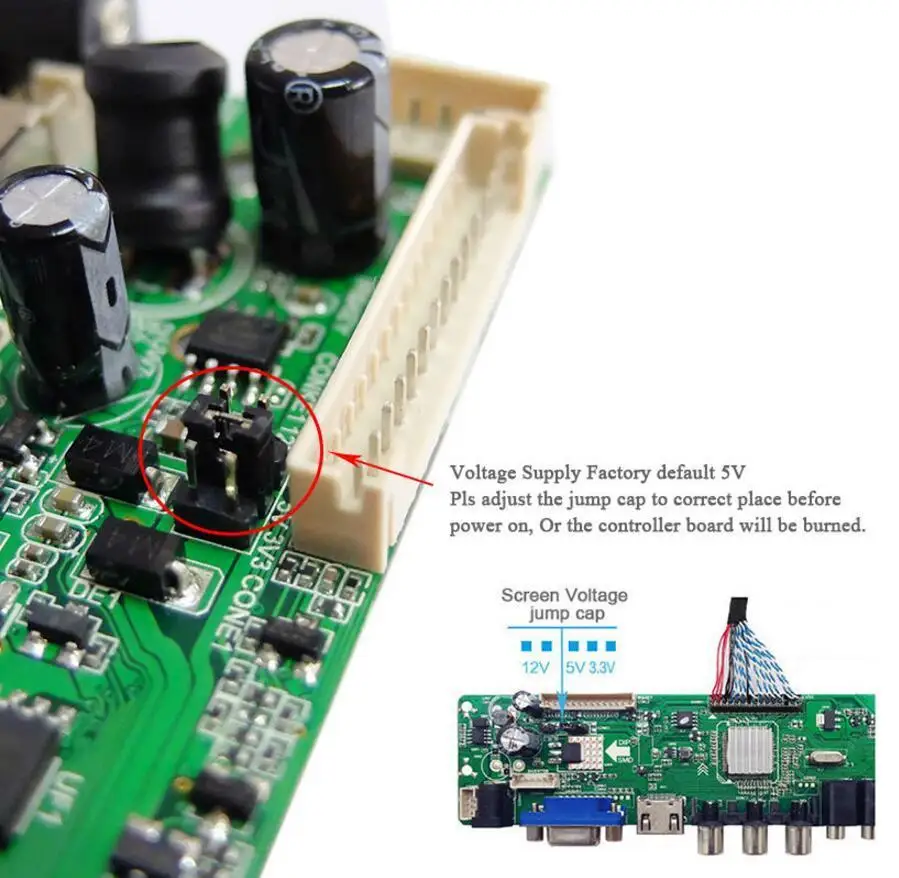 

TKDMR Universal LCD TV Controller Driver Board Support DVB-C DVB-T DVB-T2 Z.VST.3663.A Free Shipping
