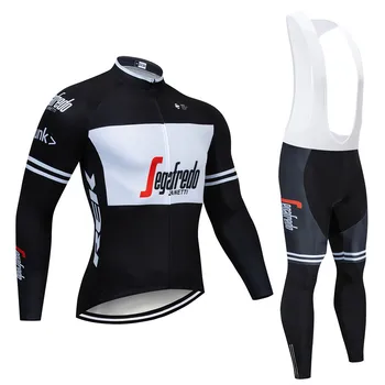 

2019 New Men's black Cycling Jersey Set Long Sleeve Autumn Bicycle MTB Road Bike cycling Clothing Suit 9D GEL
