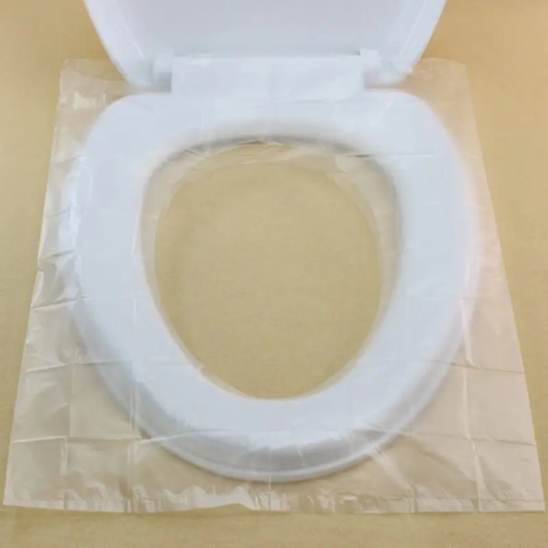 50Pcs/Pack Disposable Toilet Seat Cover Mat Portable Waterproof Safety Toilet Seat Pad For Travel Camping Commuting