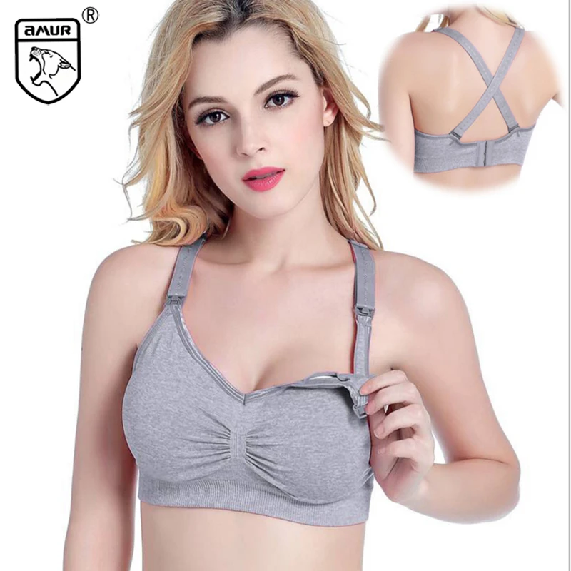 

Nursing Bra Breastfeeding Maternity Wire free Bras Push Up Pregnant Underwear Women Sports Tank Top Cross