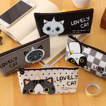 

Kawaii Cat School Pencil Bags Cute Waterproof Pencil Case For Girls Kids Gift Korean Stationery Office School Supplies