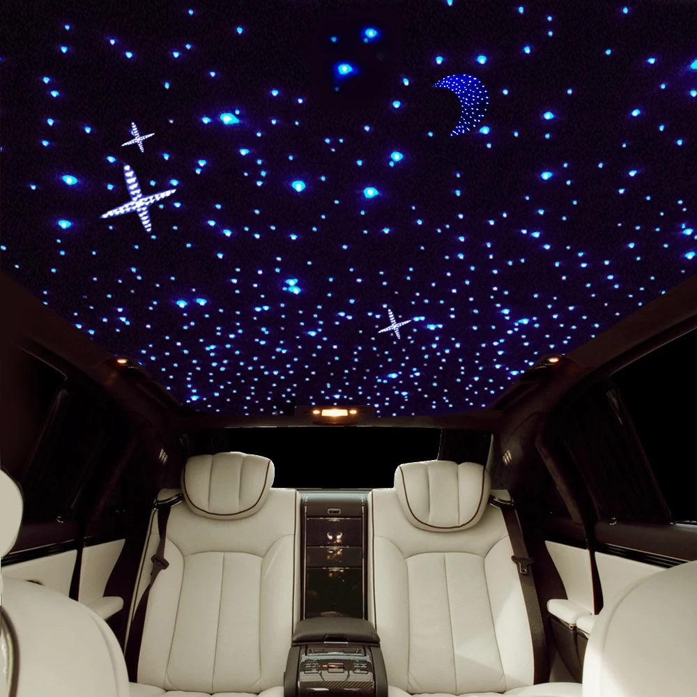 Dc12v Led Fiber Optic Star Ceiling Kit Light 9w Rgb 18key Remote