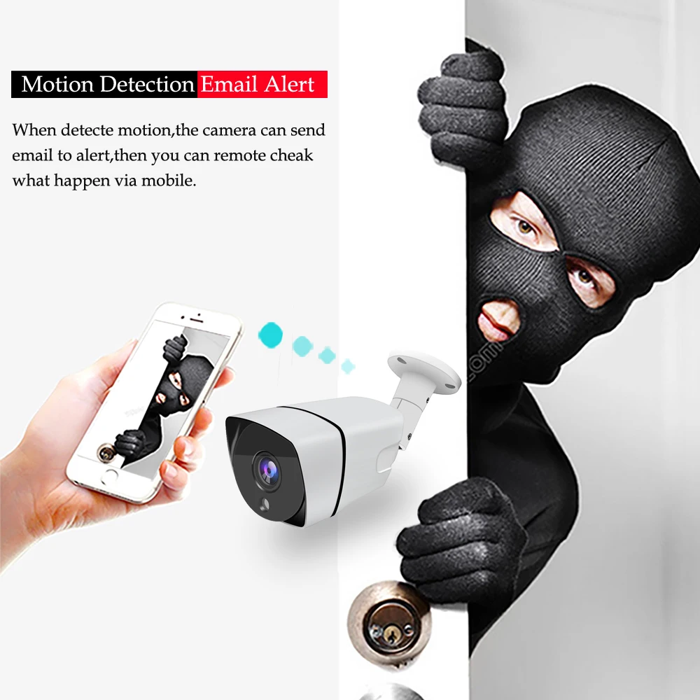POE камера ip Bullet H.265 CCTV 1080P 2MP водонепроницаемая IP66 для помещений и улицы домашнего