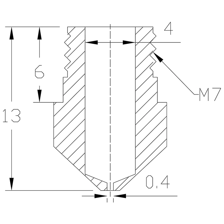 2 шт латунная насадка MK10 0,4 мм M7 резьба+ 2 шт MK10 горло 1,75 мм Heatbreak для Makerbot Reprap 3d принтер экструдер Горячий Конец