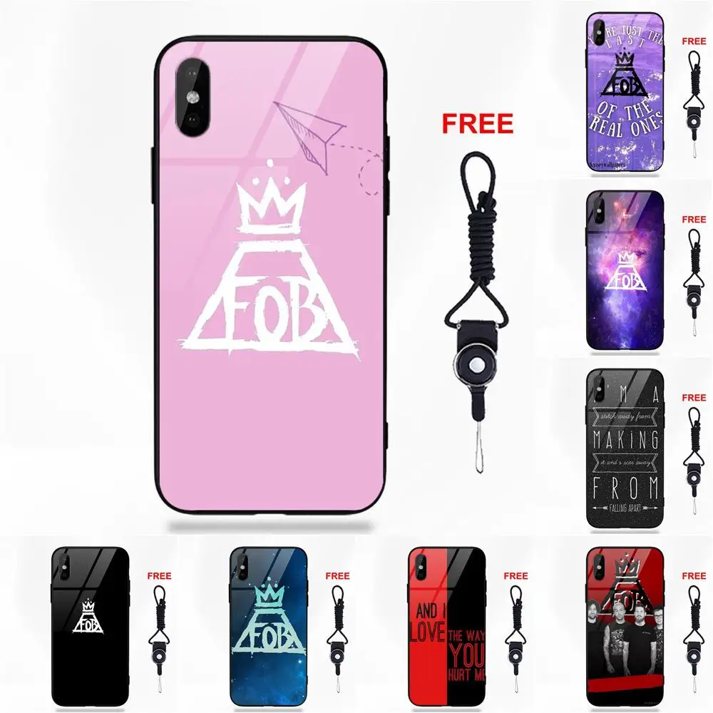 Vvcqod For Apple iPhone X XS Max XR 5 5C 5S SE 6 6S 7 8 Plus Soft TPU Frame+Tempered Glass Print Cover Case Fall Out Boy Design Vvcqod For Apple iPhone X XS Max XR 5 5C 5S SE 6 6S 7 8 Plus Soft TPU Frame+Tempered Glass Print Cover Case Fall Out Boy Design