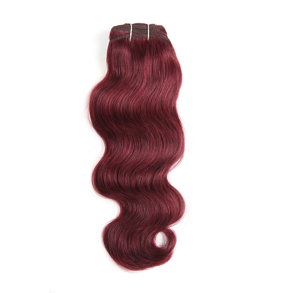 Rebecca бразильские натуральные волнистые волосы 1 пучок окрашенных#27#30# 99J# бордовый красный Remy человеческие волосы для наращивания 10-22 дюйма