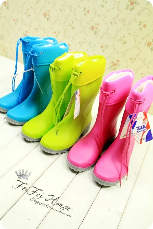 2013 New Arrival Big boy rain boots adult rainboots thermal cotton rain