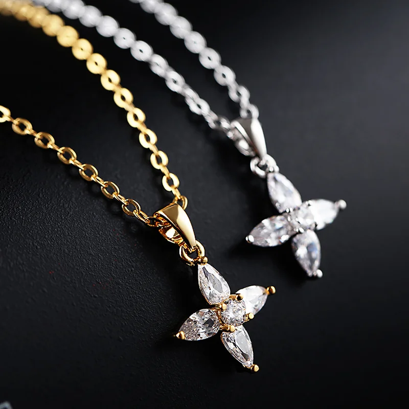 JunyiDIY Collar Con Colgante De Cristal Austriaco Cúbico Para Mujer, Hipoalergénico, Delicado, Joyería De Cristal Para Su Esposa, Regalo De Cumpleaños De San Valentín, YA5052, Ajustable, Vidrio, No Es