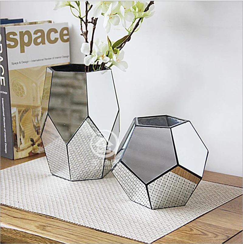 Современные солнцезащитные очки с зеркальным стеклом ваза аксессуары для дома мульти зеркало Геометрическая ваза