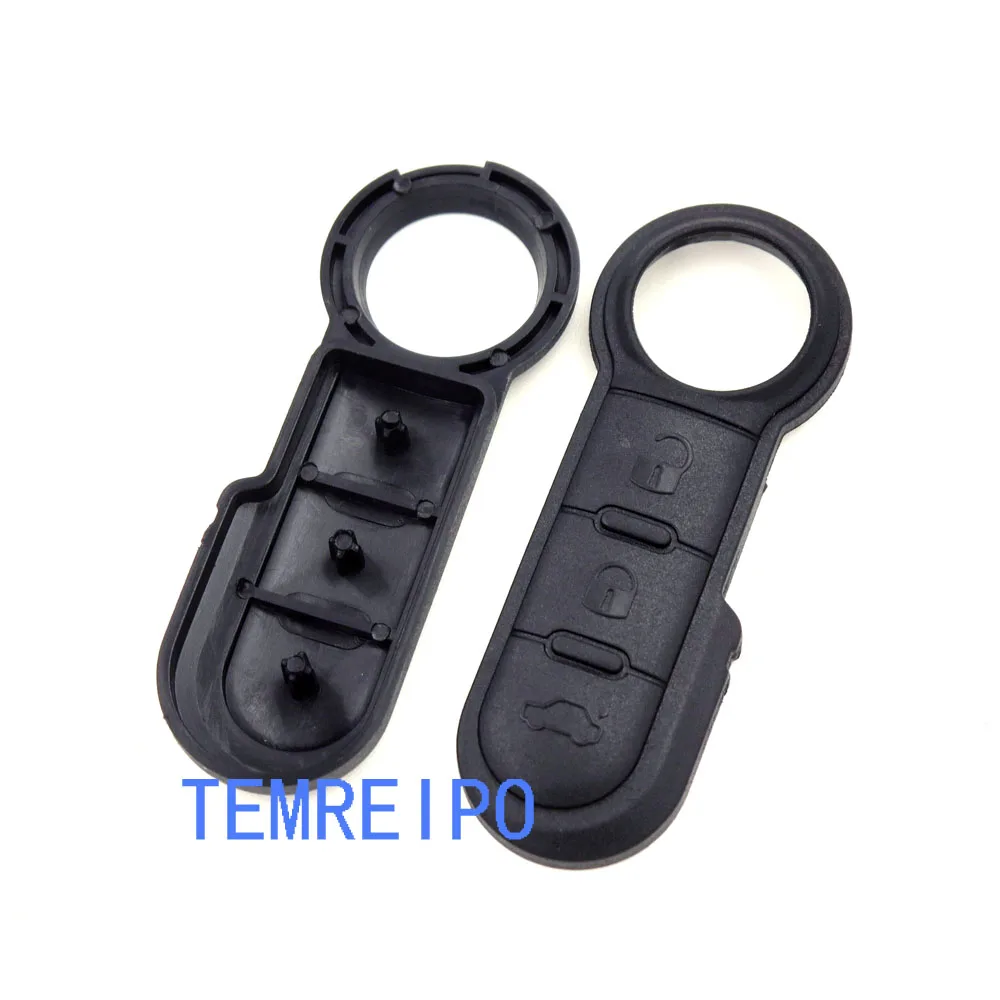 

20pcs/lot 3 Buttons Silica Gel Replacement Key Shell Case Pad Button for Fiat 500 auto parts