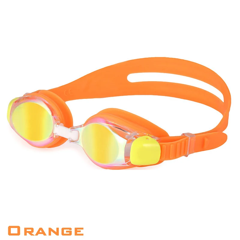 orange Высокое качество детские плавательные очки силиконовые плавательные очки водостойкие противотуманные регулируемые для мальчиков и девочек модные - Цвет: orange