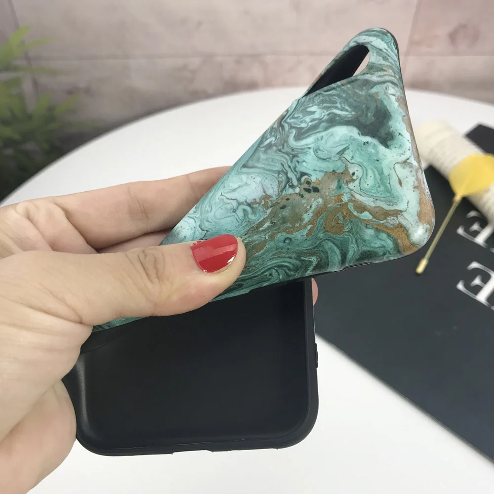 Роскошный Мраморный чехол для телефона iphone X 8 7 Plus XS Max XR 6 6S силиконовый мягкий из