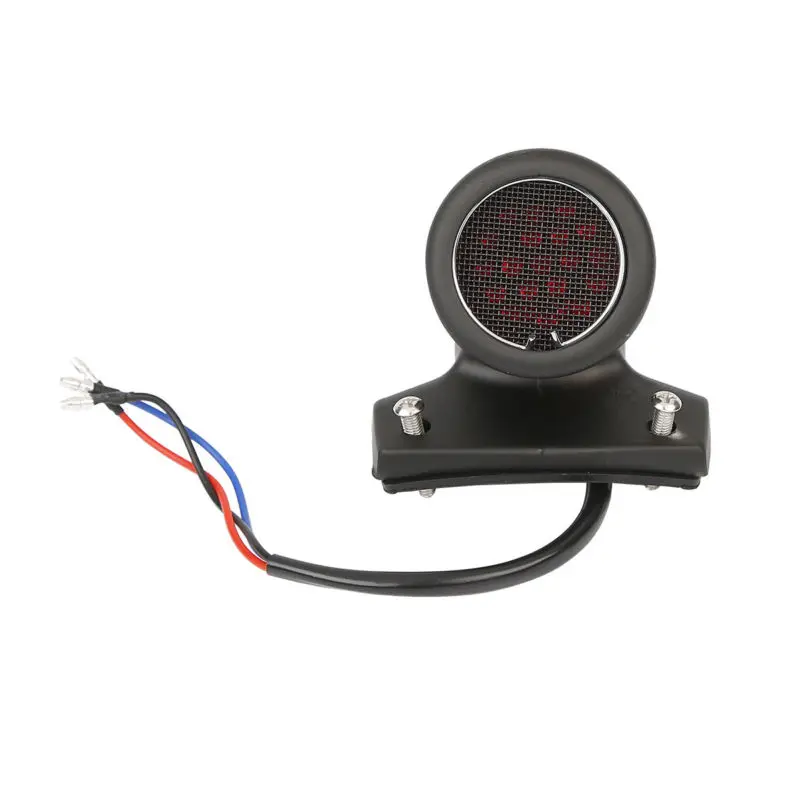 12 V светодиодный задние Мотоцикл Chrome Black тормозной фонарь светильник с сеткой