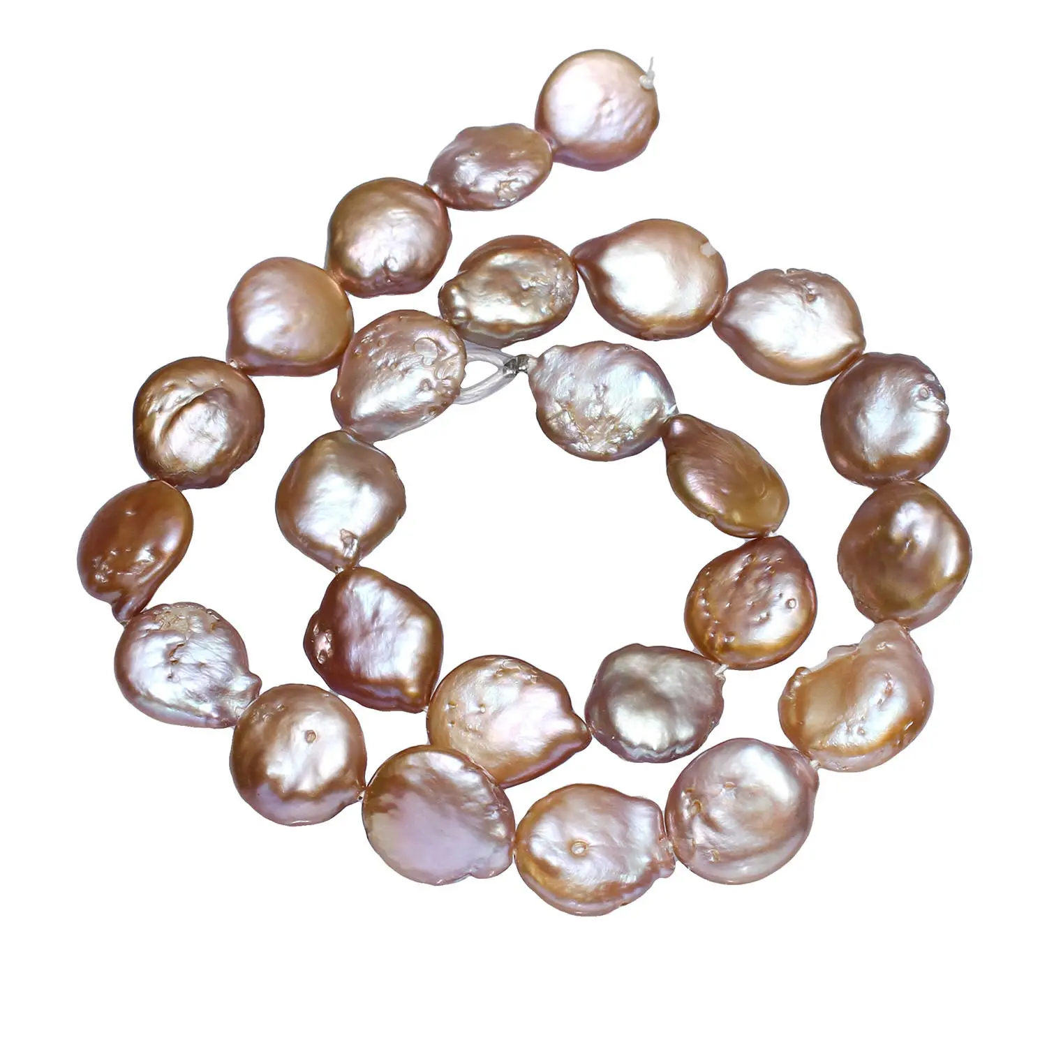 1314mmPearlBeadsCulturedFreshwaterPearlBeadsFlatRoundNatural