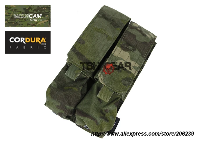 TMC MP7A1 Double Magazine Pouch MOLLE Multicam Tropic MP7 Magazine Pouches Fit 4 Mags Free shipping