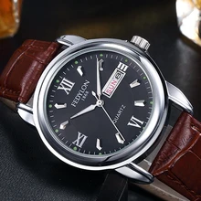 Casual Mens Watches Top Brand Luxury Leather Quartz-watch 2016 Waterproof Analog Quartz Wrist Watch For Men Date Reloj Hombre