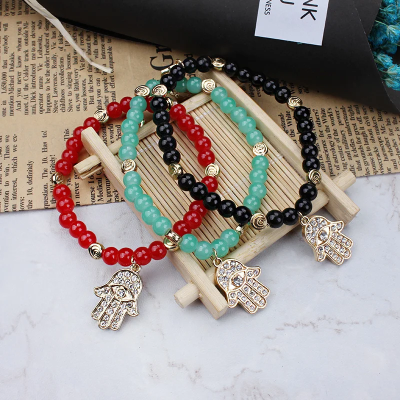 CYDXD Natursteinarmband 8mm Zebra - Dehnbares Armband Verstellbar | Handgemachtes Schmuckstück Für Männer & Frauen