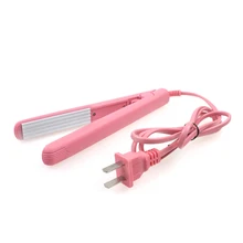 Розовый мини-выпрямитель для волос, утюжок для быстрого разогрева, керамический электронный титановый выпрямитель, гофрированные щипцы для завивки, инструменты для укладки