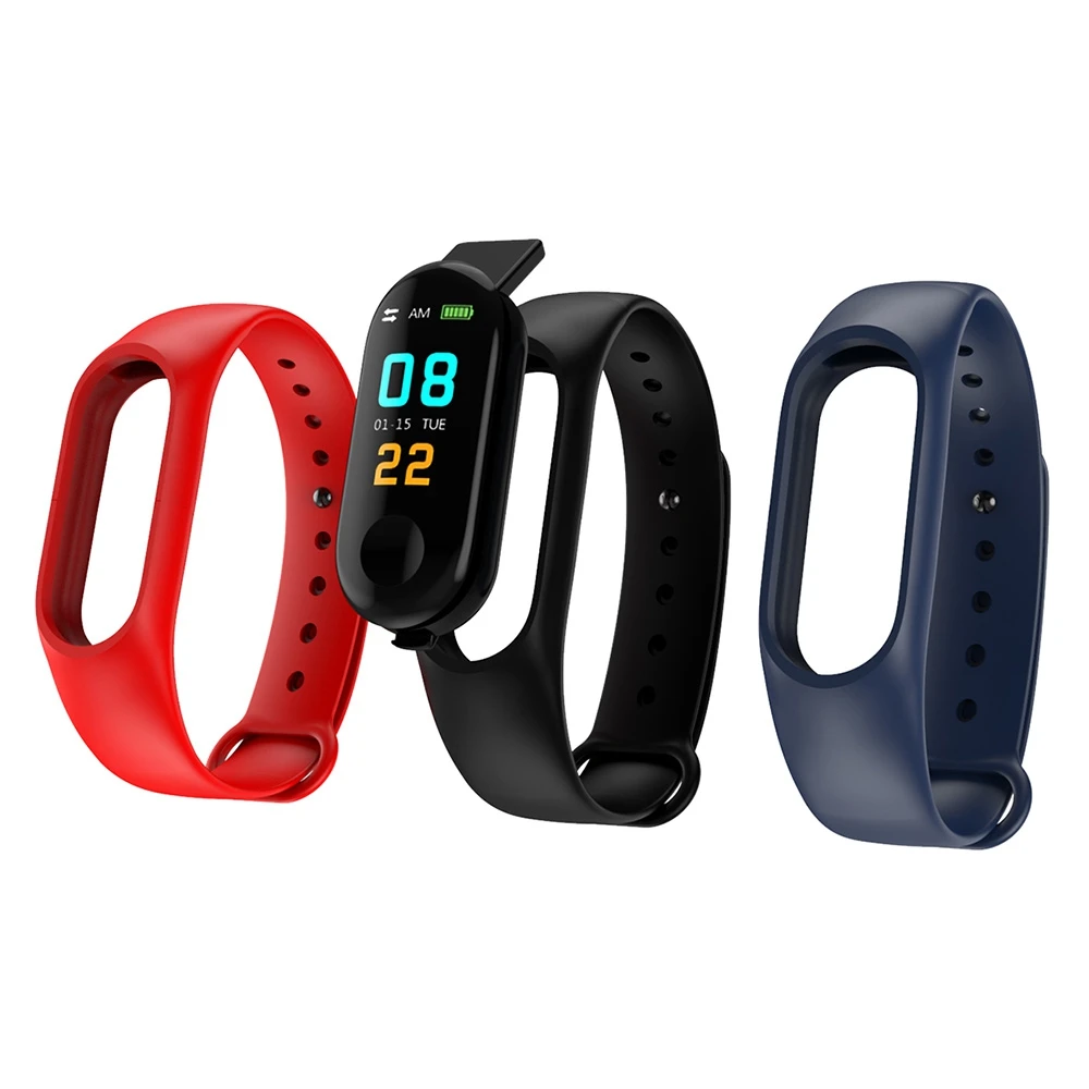 

Reebeen Wristbands M3 Plus Smart Bracelet 0.96 inch Screen Bluetooth 4.0 Call / Message Reminder Heart Rate Monitor Functions