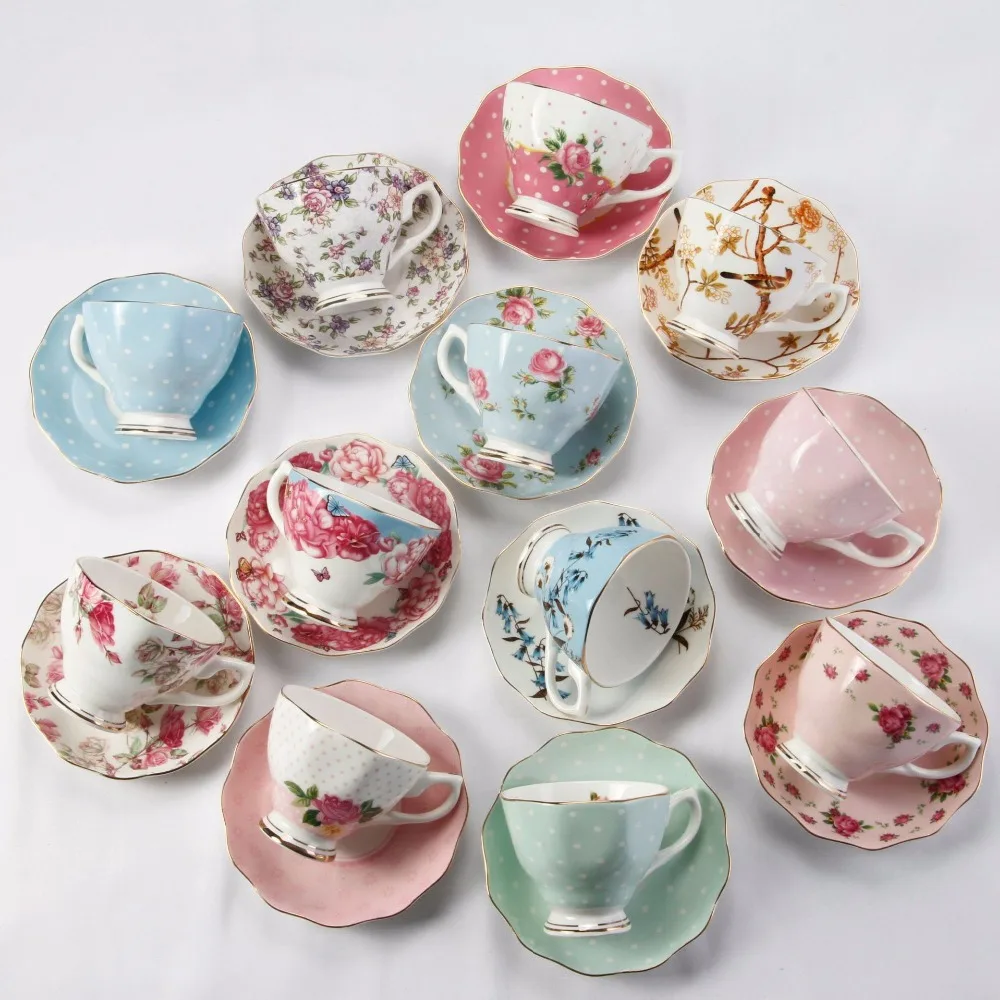 Europe Classic Coffee Cup Ceramic Porcelain Enamel Tea Cups Bone China