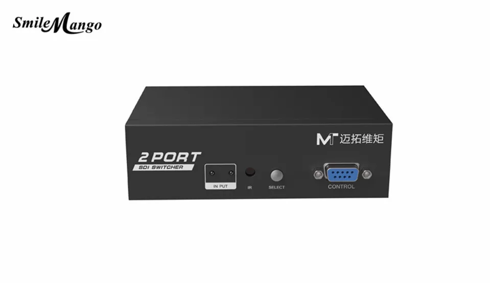 

SmileMango MT-SD201 SDI 2 in 1 out switch SD/HD/3G- SDI signal, support SDI rate from 143MBs to 2970 MBs Support SDI 300m