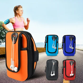 

(5.5-6inches)Waterproof Small Fitness Running Bag Wallet Jogging Phone Holder Purse Armband Gym Arm Bag Sports Accessories Black