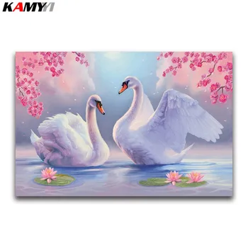 

full square Diamond Embroidery love swan 5d Diamond Painting Diamond Cross Stitch Rhinestone kits home Decor painting gift