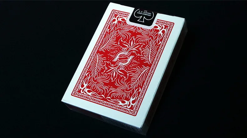 PHOENIX RED DECK OF PLAYING CARDS BY CARD-SHARK MAGIC TRICKS GAMES POKER SIZE 