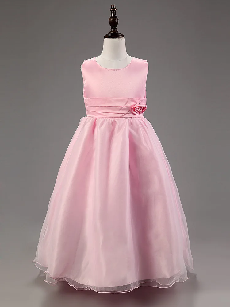 Модный наряд свадебное платье принцессы для девочек с рисунком цветов для праздника для бала высококачественное трендовое платье до колена от 3–10 лет платья