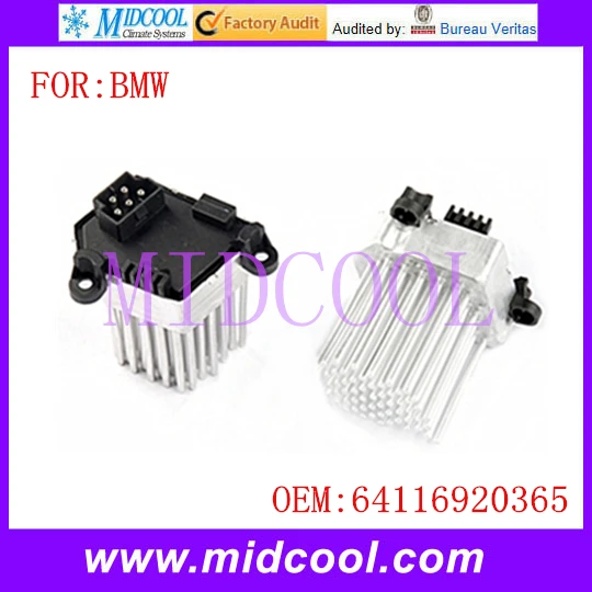 New Heater Blower Motor Resistor Regulator use OE NO. 64116920365 for