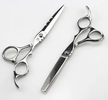 

6.0/5.5 Inch Purple Dragon Barber Scissors Blue Diamond Hair Cutting Scissors Hair Thinning Scissor Free Shipping