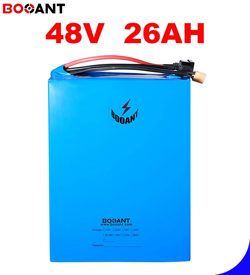 Cheap 48V 26AH E-Bike Lithium Battery 15S 3.2V LiFePo4 26650 Battery pack 48V Electric Bicycle Battery 1000W 1500W Free Shipping 6