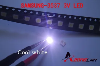 

500pcs/LOT LED 3537 3535 Light Beads Cool white High Power 1W 3V 110LM For SAMSUNG Original LED LCD TV Backlight Application